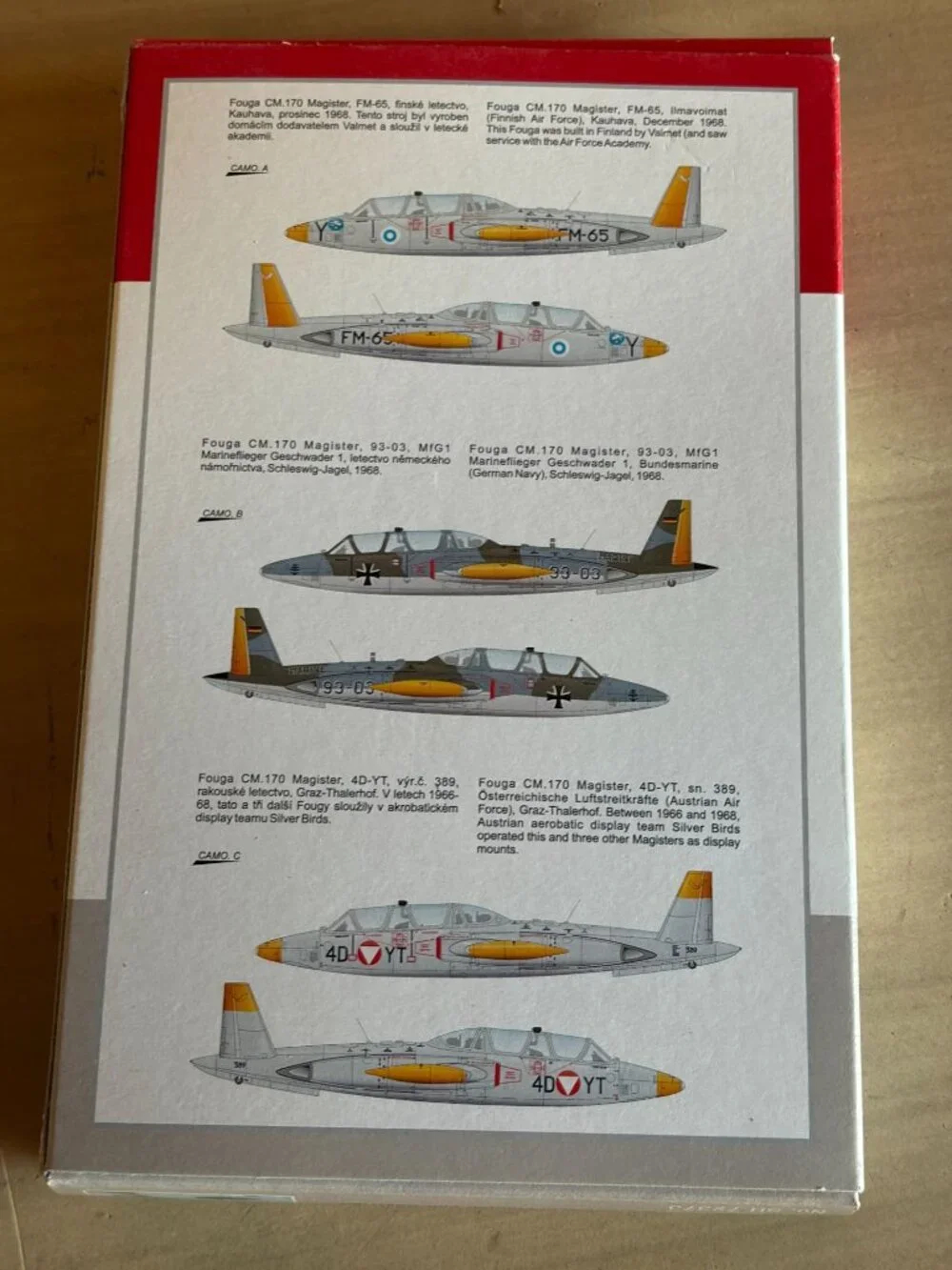 Special Hobby 1/72 Fouga CM.170 Magister German, Finnish and Austria Plane Model